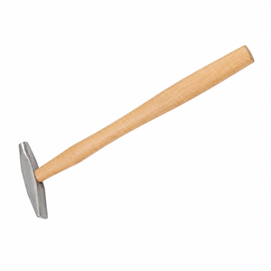 Riveting Hammer with Wooden Handle, Stainless Steel Dual Head Metal Smith Stamping & Forming <b>Tool</b> for Jewelry Making - Product Image 1