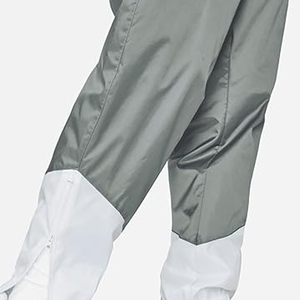 Pantalon Harem Gris pour Homme avec Revers Blancs, Taille Élastique, Poches Latérales, Décontracté, Respirant, en Polyester, Idéal pour le Printemps - Product Image 3