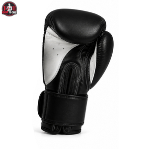 Gants de boxe en cuir de qualité supérieure, couleur noir doré, tailles 8oz-18oz, vente en gros, résistants aux chocs, durables, équipement de combat, logo personnalisé - Product Image 5