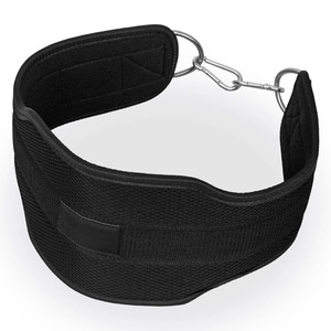 High Quality Strong Soft Neoprene Dip Belts with <b>Chain</b> for Weight Lifting Custom Logo Gym Equipment Unisex Wholesale <b>Cheap</b> Price - Product Image 5