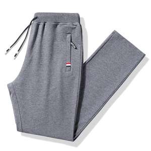 Pantalones de chándal anchos de cintura alta, estilo baggy, con efecto desgastado, de alta calidad, con logotipo personalizado, de felpa francesa, para hombre. - Product Image 2