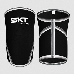 Genouillères de compression en néoprène de 7 mm avec logo personnalisé, couleurs personnalisées, pour la musculation, l'haltérophilie, la salle de sport, la protection des genoux - Product Image 5