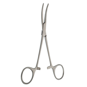 Pinzas Crile de 6 1/4 Pulgadas, Pinzas Hemostáticas Curvas de Acero Inoxidable, Instrumento Quirúrgico para Pinzar Arterias, Mordazas Serradas - Product Image 3