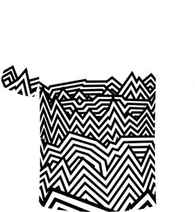Camiseta Deportiva de Poliéster con Estampado Geométrico por Sublimación y Transferencia de Calor, Transpirable, Cuello en V, Manga Corta, Talla S - Product Image 3