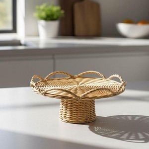 Nuevo Soporte para Pastel de Mimbre Hecho a Mano, Bandeja de Exhibición de Postres, Plato para Frutas, Decoración para el Hogar, Cocina y Fiestas - Product Image 1