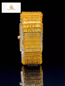 Luxury Moissanite Diamond Hip Hop Iced Out <b>Watch</b> for Men VVS Sparkling Stone <b>Set</b> Fashion Wristwatch - Product Image 3