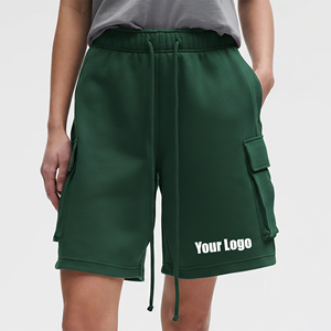 Shorts pour femmes de haute qualité 100% coton, impression sérigraphique personnalisée du logo, 300GSM, couleur unie, respirant, séchage rapide, confortable, coupe ajustée - Product Image 1