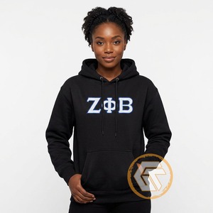 Sweat à capuche personnalisé en molleton de coton brodé Zeta Phi Beta, de haute qualité, écologique, pour femmes, vêtements grecs - Product Image 4