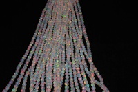Perles d'opale de feu éthiopiennes naturelles de haute qualité brins d'opale Welo ronds lisses pour la fabrication de bijoux pierres précieuses en vrac