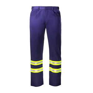 Vêtements de sécurité résistants aux flammes haute visibilité 88% C/12% N Pantalon/pantalon 44W X 30L bleu marine - Product Image 1