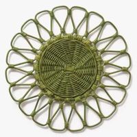 Assiettes de présentation pour mariage, motif floral en rotin, préférées des clients, ambiance vintage, pour la mise en table de mariage