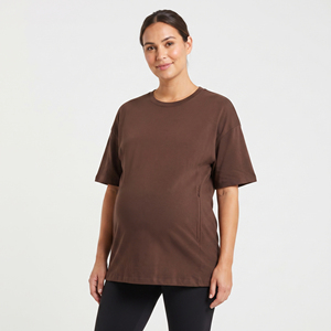Wholesale Maternity Nursing Long Sleeve Long <b>Top</b> <b>Women</b> Drop Shoulder Breastfeeding Long T Shirts <b>Women's</b> - Product Image 6