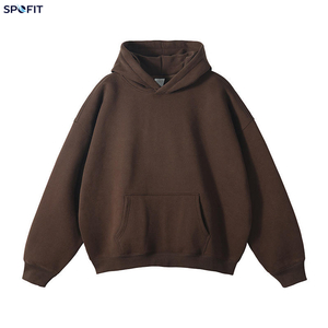 Sweat-shirts épais en coton de haute qualité, unis, lourds, surdimensionnés, personnalisables, sans cordon, grandes tailles, pour hommes, sans cordon, unisexe - Product Image 2