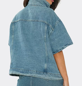 Conjunto de Mezclilla para Mujer, Blusa y Pantalones Elegantes a Juego, Traje de Dos Piezas, Fabricante de Ropa de Mezclilla OEM ODM, Personalizado - Product Image 2
