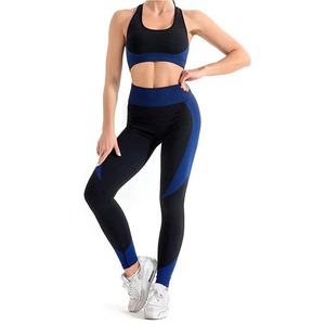 OEM Women Gym Fitness Striped Breathable 2 Piece Sets High Waist Butt Lifting Bottoms Sports Active Yoga - Product Image 2