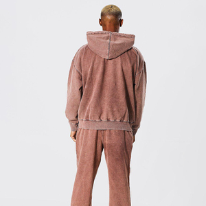 Acid Wash <b>Men</b> Hoodies Featuring Clean Streetwear Design With Vintage Wash For Subtle Stylish Oversized Acid Wash Hoodie - Product Image 3