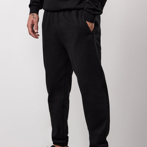 Pantalones Deportivos Negros de Algodón para Hombre, Cintura Elástica, Bolsillos Laterales, Estilo Casual, para Otoño - Product Image 4