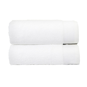 Ensemble de serviettes de bain en coton blanc, couleur unie, rectangulaires, teintes, douces pour la peau, style usage domestique - Product Image 4