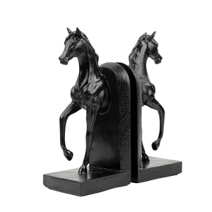 Handmade Spirit Untamed Stallion Bookends Majestic Horse <b>Decorative</b> <b>Book</b> Holder Set for Bookshelf <b>Decoration</b> - Product Image 1