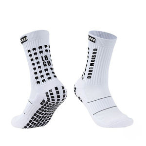 Wholesale Compression Custom Men's Casual Crew <b>Socks</b> Polyester Cotton Football Logo Sport <b>Grip</b> Anti-Slip Bottom Custom Colors - Product Image 2