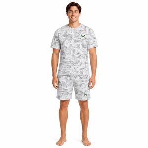 Custom <b>Men</b> Marble Print Quick Dry Tee <b>Shorts</b> <b>Set</b> Two Piece Summer Casual Loungewear Breathable Polyester Sublimation <b>Top</b> - Product Image 3