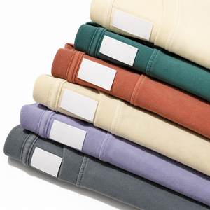 T-shirts personnalisables surdimensionnés 100 % coton 300g, tricot lourd, coupe ample, style streetwear décontracté, impression numérique, pour hommes, avec logo vierge sur le devant - Product Image 3