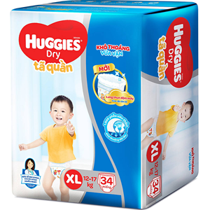 กางเกงผ้าอ้อมเด็กฮักกี้ส์ ดรายคอตตอน 3 ชั้น ลายพิมพ์ ไซส์ XL 34 ชิ้น x4 นุ่ม ระบายอากาศได้ดี ป้องกันการรั่วซึม ซึมซับดีเยี่ยม ผ้าอ้อมสำเร็จรูป - Product Image 4