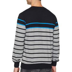 Suéter de Punto con Cuello Redondo y Rayas para Hombre, Ropa Casual de Otoño, Corte Regular, Manga Larga, Transpirable, de Algodón - Product Image 3
