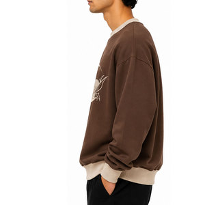 Sweat-shirt épais moderne pour homme en molleton de coton confortable avec bordure côtelée et construction chaude pour un usage quotidien - Product Image 3