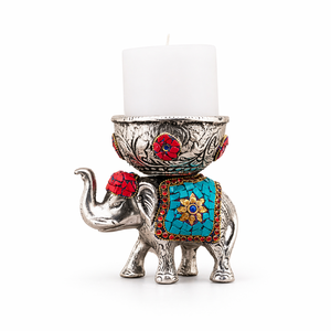 <b>Elephant</b> Bowl Candle Holder Aluminium Decorative Bowl Stand Ethnic Home Decor <b>Gift</b> Wholesale - Product Image 1