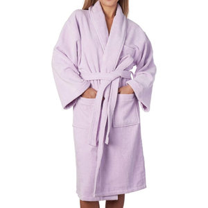 Albornoz de Hotel de Lujo 100% Algodón, Paquete Combinado con Bolsillos Delanteros, Ropa de Dormir con Logotipo Personalizado para Hombre y Mujer - Product Image 1