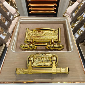 Ensemble de poignées en laiton pour cercueil et cercueil, pour funérailles, enterrements, poignées de tiroir décoratives en métal avec fonction antirouille - Product Image 1