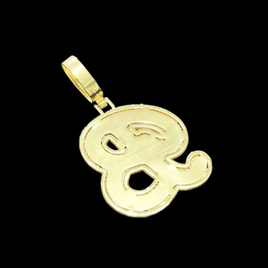 Colgante de Moissanita Plateada con Letra A F, 65 mm, Modelo PEN 009, Tono Blanco y Amarillo, Joyería Personalizada con Letra Hip Hop - Product Image 6