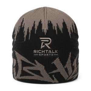 Trending <b>Beanie</b> Knitted Geometric Pattern Winter Outdoor Cycling Hat Breathable <b>Waterproof</b> Unisex Adult Regular Style High 100% - Product Image 2