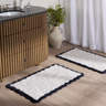 Customised Soak High Quality Natural Premium Design Scalloped Border Hand Tufted 100% Cotton Machine Washable Bathmat (Set Of 2) - Product Image 3