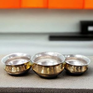 Hammered Copper Kitchen Serving Bowl with Steel Inner Food Safe Handmade Tableware Restaurant Hotel Home Buffet Supply - Product Image 1