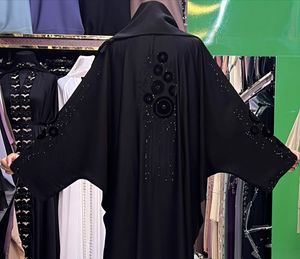 Best Selling Kaftan Abaya Handmade Turkish Floor Length Long Sleeve V Neck Polyester Regular Fit Casual Evening Party Flared - Product Image 1