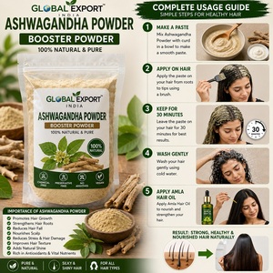 Tratamiento Capilar con Polvo de Ashwagandha Orgánico 100% Natural a Base de Hierbas para el Crecimiento del Cabello y Cuidado del Cuero Cabelludo - Product Image 1