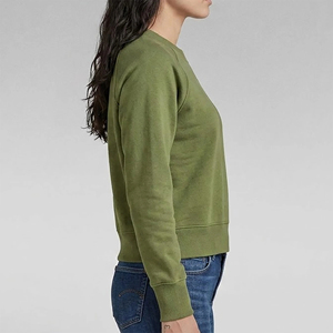 Sudadera Casual de Manga Larga con Cuello Redondo Color Verde Oliva para Mujer, con Logotipo Personalizado, Ropa al por Mayor 2026 - Product Image 2