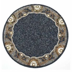 Mantel Redondo Moderno Hecho a Mano con Cuentas de Vidrio Antideslizante para Decoración de Mesa de Comedor para Bodas y Fiestas en el Hogar - Product Image 2