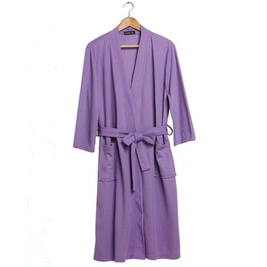 2026 New Arrive Breathable <b>Waffle</b> Cotton Luxury <b>Bathrobe</b> Home Wear Robes Women's Sleepwear - Product Image 6