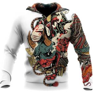 Sweat-shirt à capuche surdimensionné en coton épais pour homme, imprimé personnalisé, style streetwear décontracté - Product Image 2