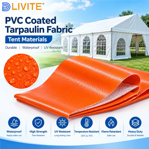 Bâche imperméable en tissu enduit PVC ignifuge 1000D 650GSM haute résistance pour camion et tente - Product Image 2
