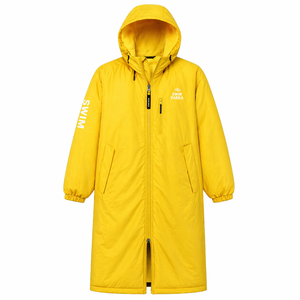 Luxury Swim Parka <b>Waterproof</b> Windproof Hooded <b>Changing</b> <b>Robe</b> Thick Fleece Lining Long Coat for Swimming Beach Outdoor Training - Product Image 2