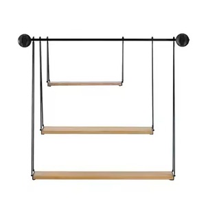 Half Shape Frame Black Color <b>Wall</b> <b>Shelf</b> Shelve For Home Livingroom Hotel Bedroom Decorative Use Storage Rack <b>Wall</b> Shelve - Product Image 3