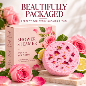 Diffuseur de vapeur de douche aux herbes, rose et bergamote pour une routine de douche relaxante, emballage personnalisé, fabricant OEM ODM, approvisionnement en gros, étiquette de marque - Product Image 2
