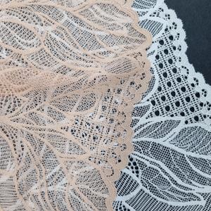 Bande de dentelle élastique personnalisée en nylon et élasthanne, motif floral, couleur personnalisable, légère, extensible, 20 cm, tricotée chaîne, pour lingerie - Product Image 6