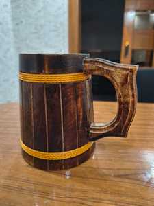 Handmade Eco-Friendly <b>Wood</b> Beer Mug Dark Natural Tankard Unique Design Modern Collectible Gift <b>Barrel</b> Cup by Taqi Craft - Product Image 6