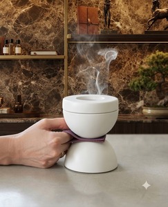 Brûleur d'encens en bois blanc, support magnétique pour Bakhoor, diffuseur d'aromathérapie pour parfum Oud, décoration d'intérieur - Product Image 1