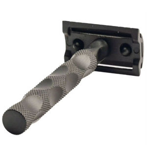Wholesale Matt Black and Red Safety Razor Professional <b>Barber</b> Manual Open Shaving Razor - Product Image 5